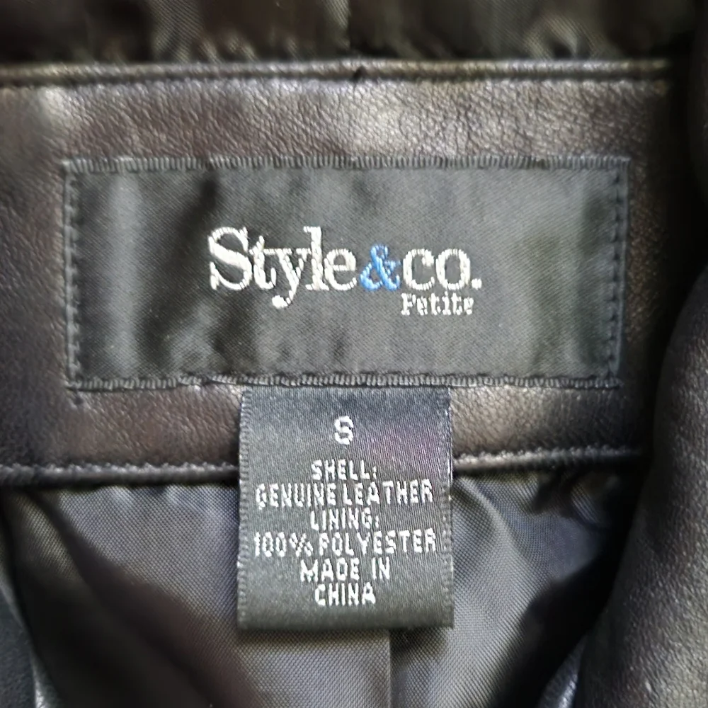 Style & Co Leather Jacket